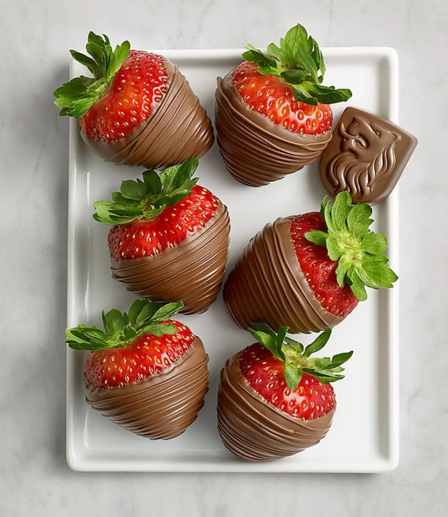 6 Milk Chocolate Covered Strawberries by Godiva