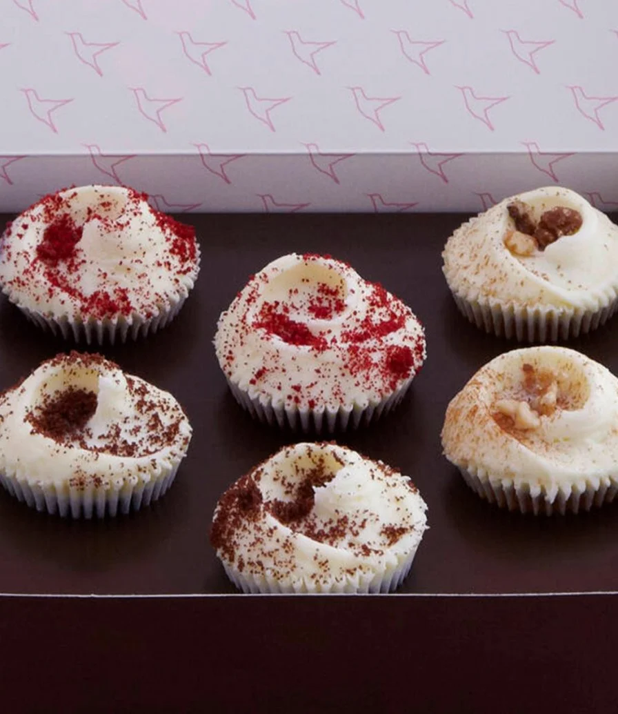 6pcs Luxury Cupcake Gift Box Small By Hummingbird Bakery