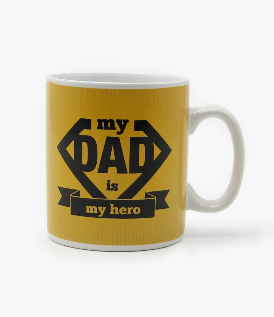 My Dad Is My Hero Yellow Mug