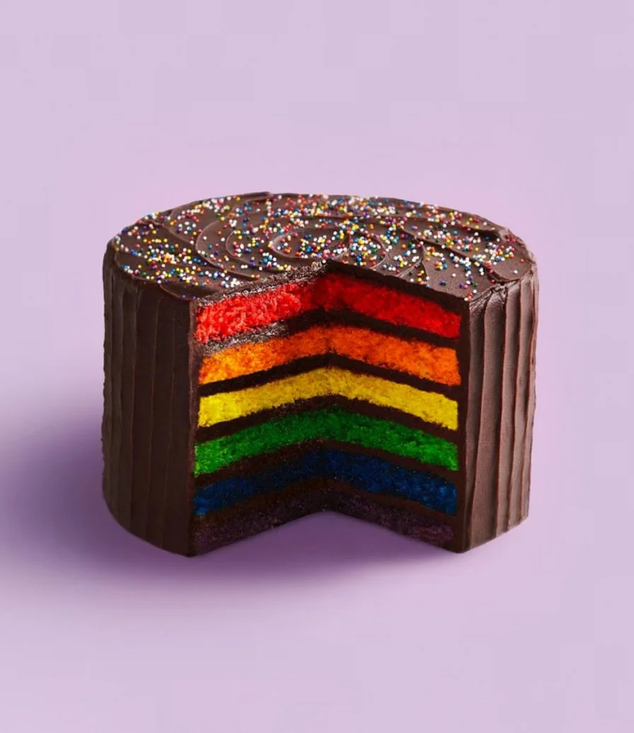 8 Inch Rainbow Choco Cake By The Hummingbird Bakery