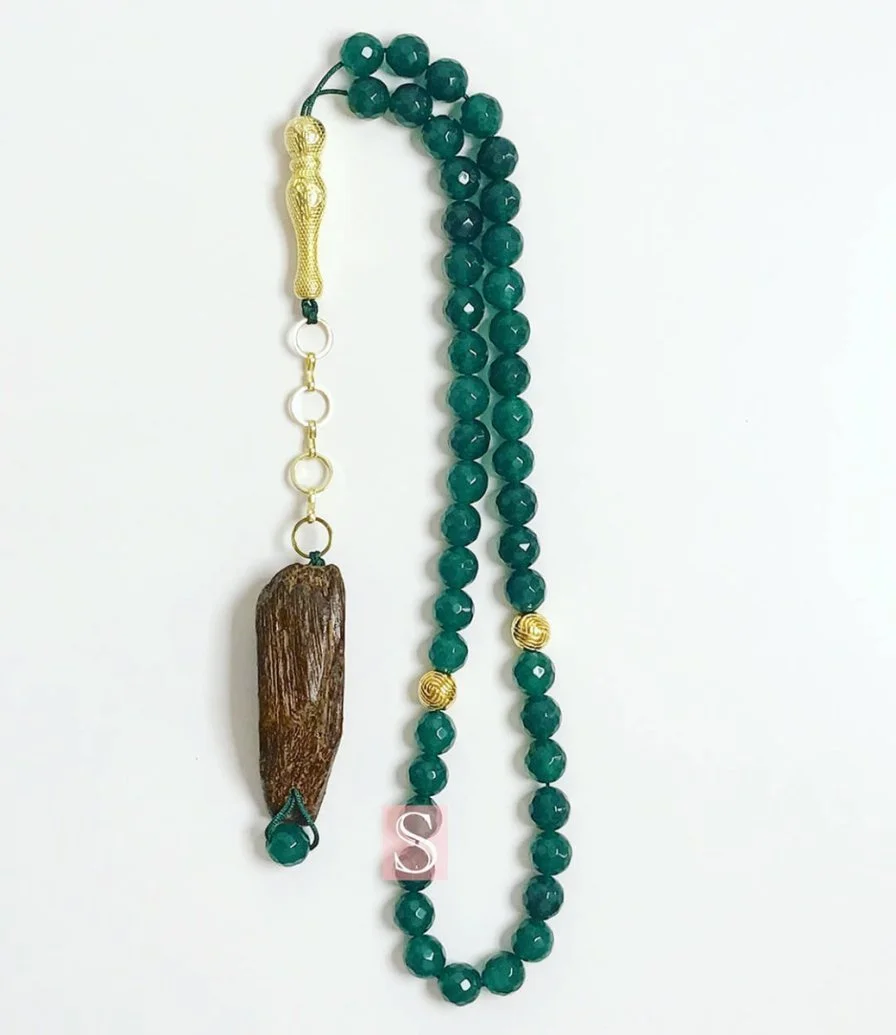 Men's/Women's Rosary from Green Agate Size 6mm