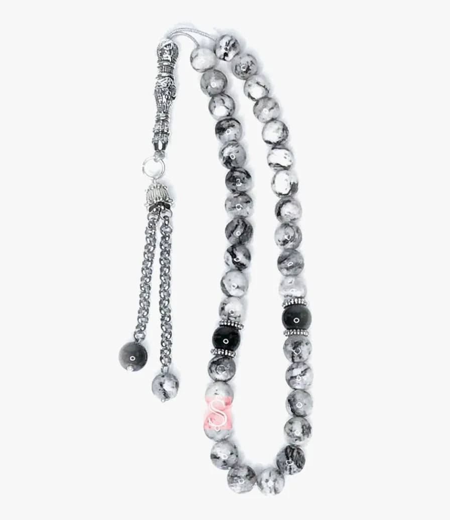 Marble and Onyx Prayer Beads