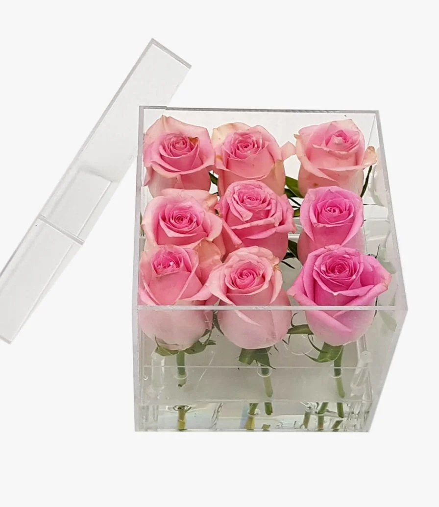 Roses in Acrylic Box (9)