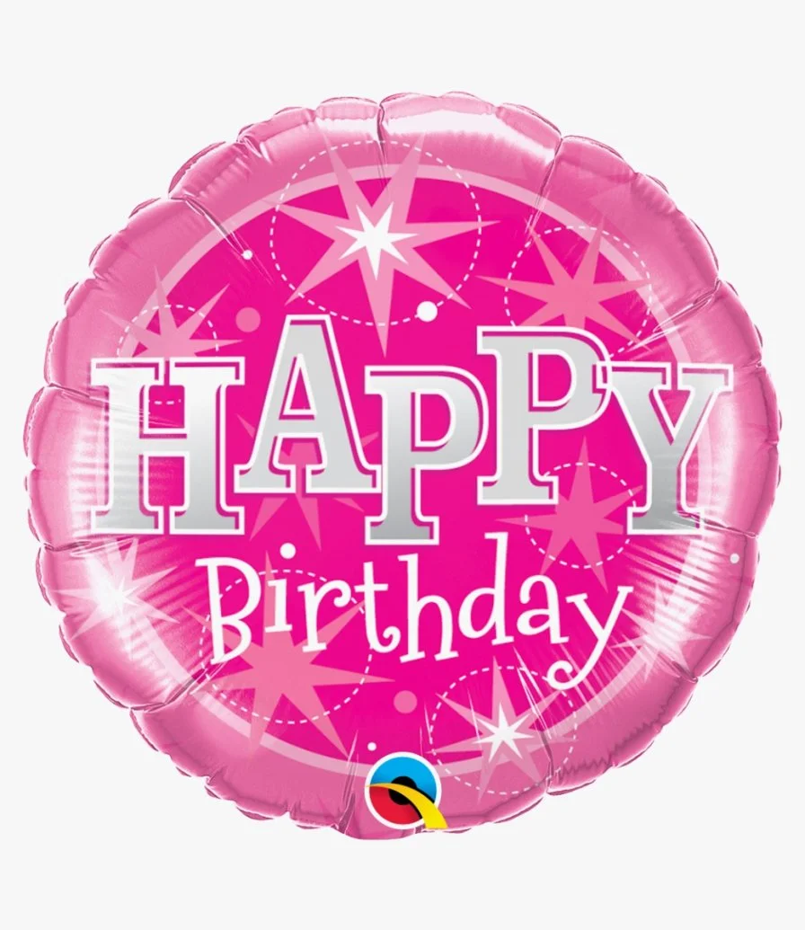 Birthday Pink Sparkle Balloon