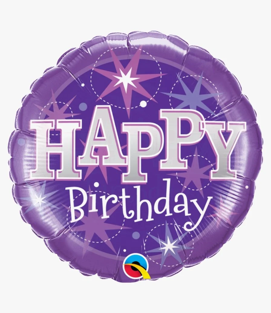 Birthday Purple Sparkle Balloon