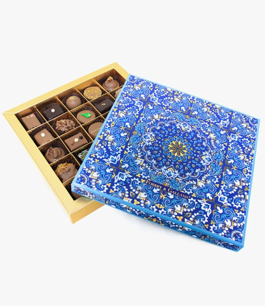 Blue Chocolate Box & Customized Tablet by Forrey & Galland