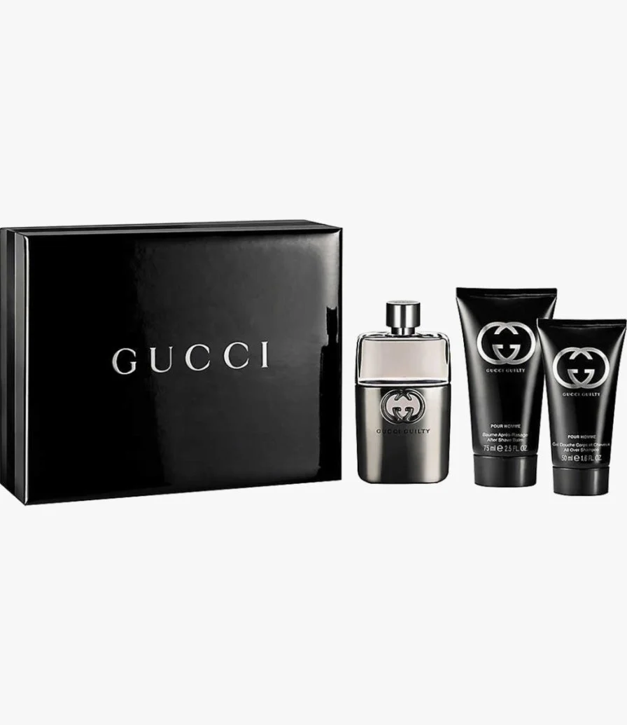 Gucci Guilty set for Men (EDT 90Ml +50 Shampoo + A/S 75Ml