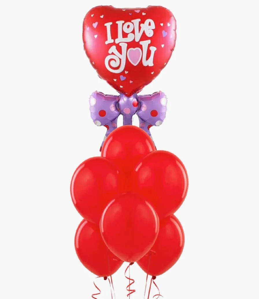  I Love You Pink Ribbon Balloon Bouquet
