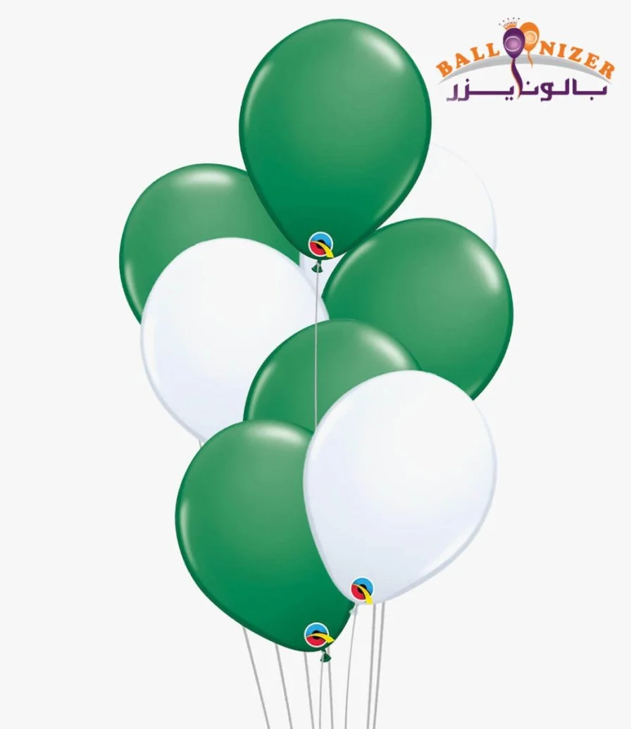 "باقة بالونات اليوم الوطني السعودي "