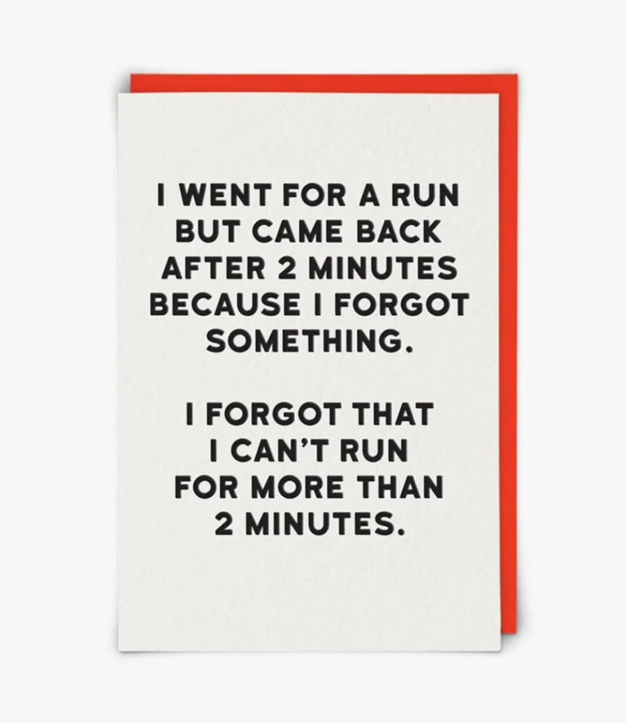 "Run" Contemporary Greeting Card by Redback