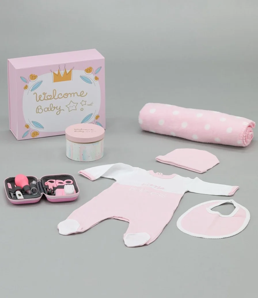 "Welcome Beautiful" Baby Girl Gift Box