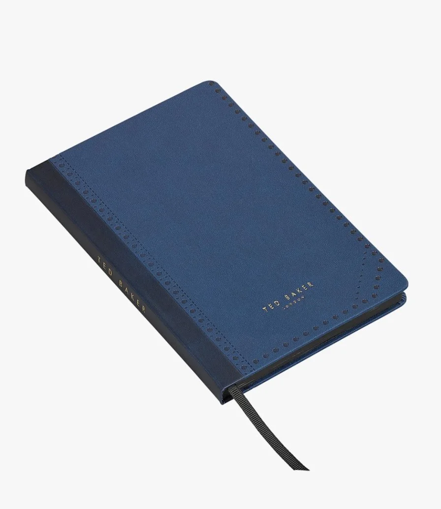 A5 Blue Notebook Brogue Monkian by Ted Baker