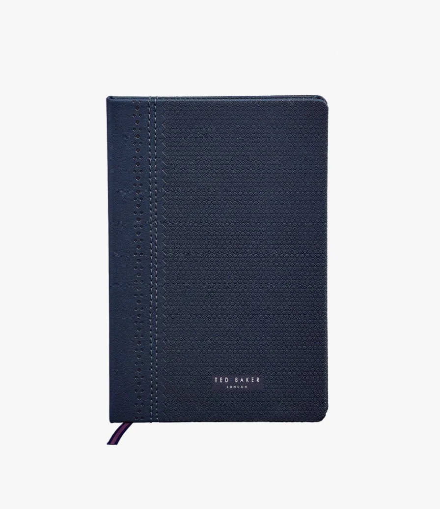 A5 Navy Notebook Brogue by Ted Baker