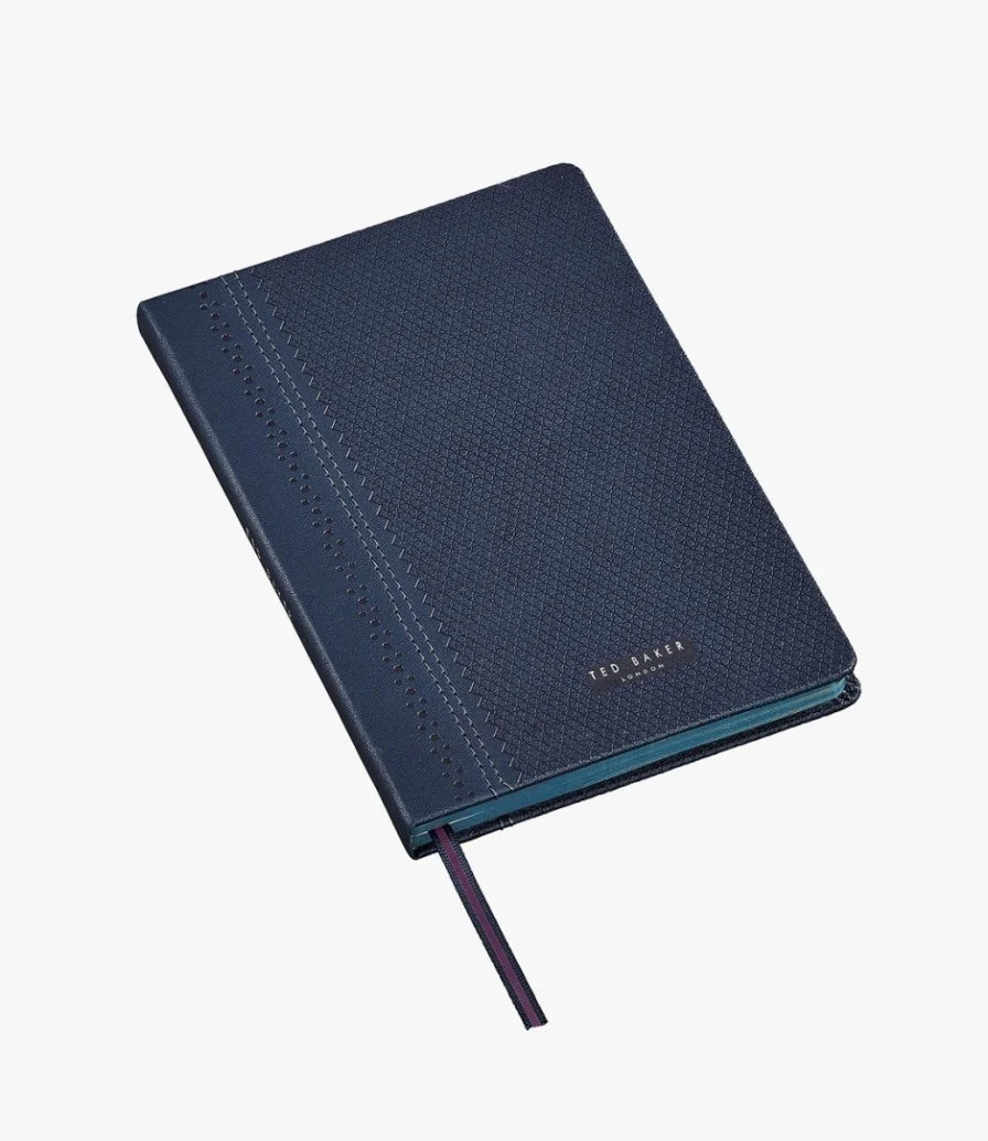A5 Navy Notebook Brogue by Ted Baker