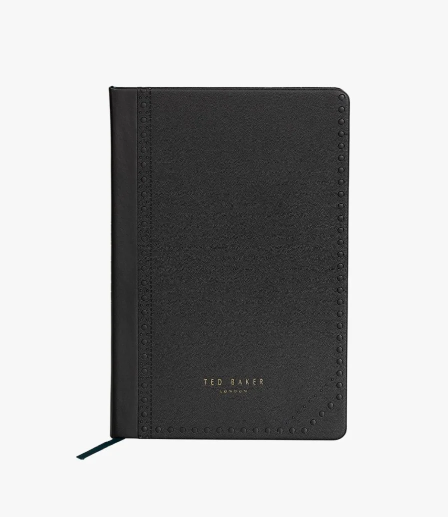 A5 Black Notebook Brogue Monkian by Ted Baker