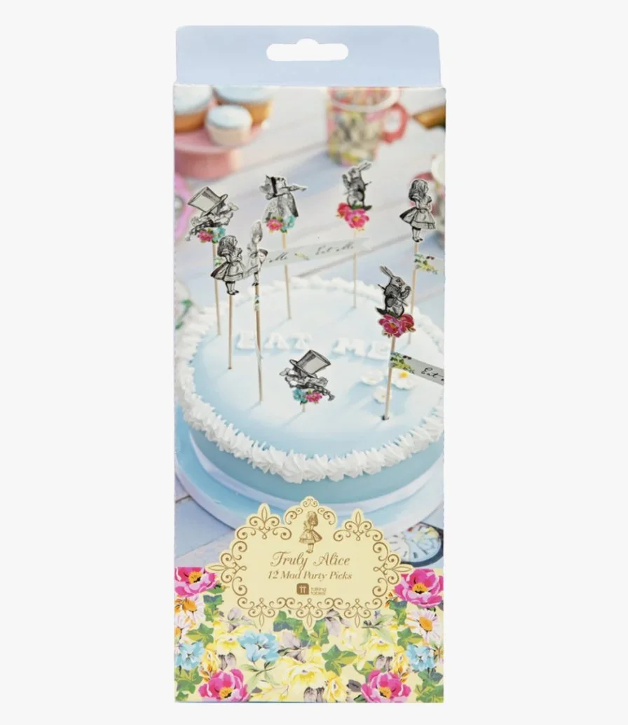 Alice in Wonderland Mad Hatter Party Cake Toppers by Talking Tables