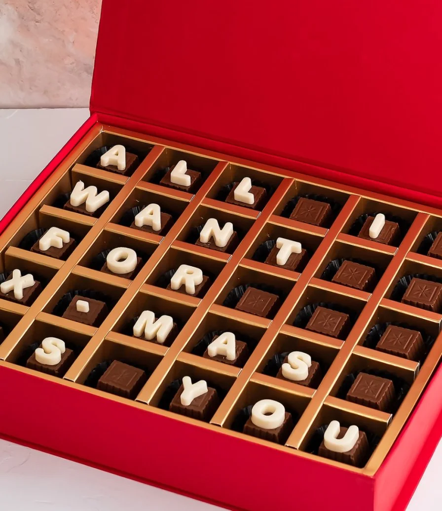 صندوق شوكولاتة الكريسماس 30 قطعة من إن جيه دي