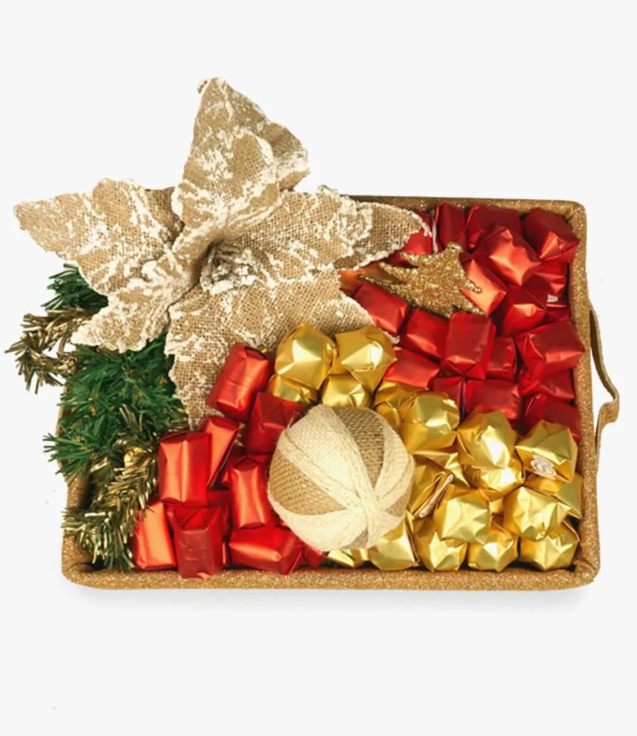 كل الأشياء الذهبية - سلة شوكولاتة الكريسماس 1