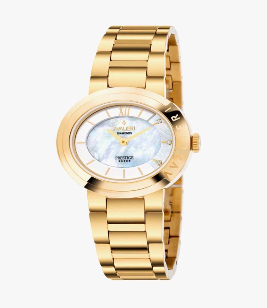 Avalieri Prestige Gold Stainless Steel Watch