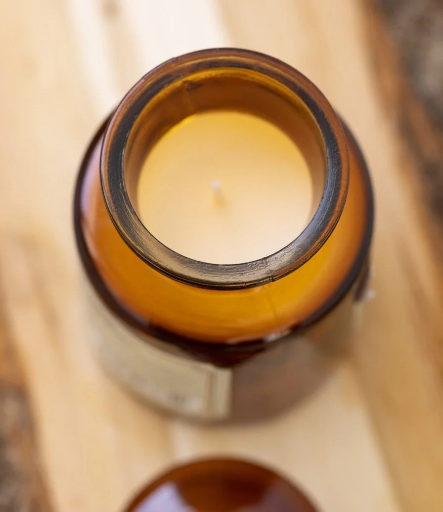 Apothecary Glass Candle 8 Oz. Teakwood  by Paddywax