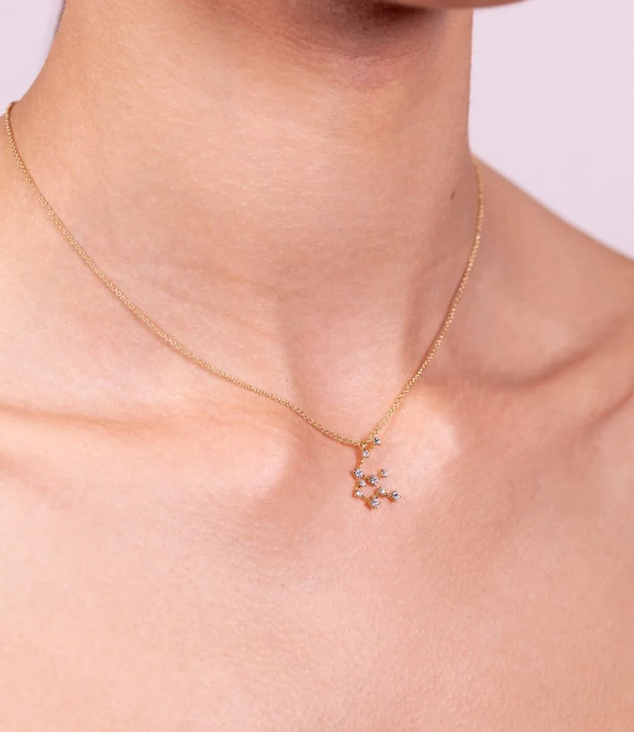 Aquarius Star Sign Necklace - Gold By Lily & Rose