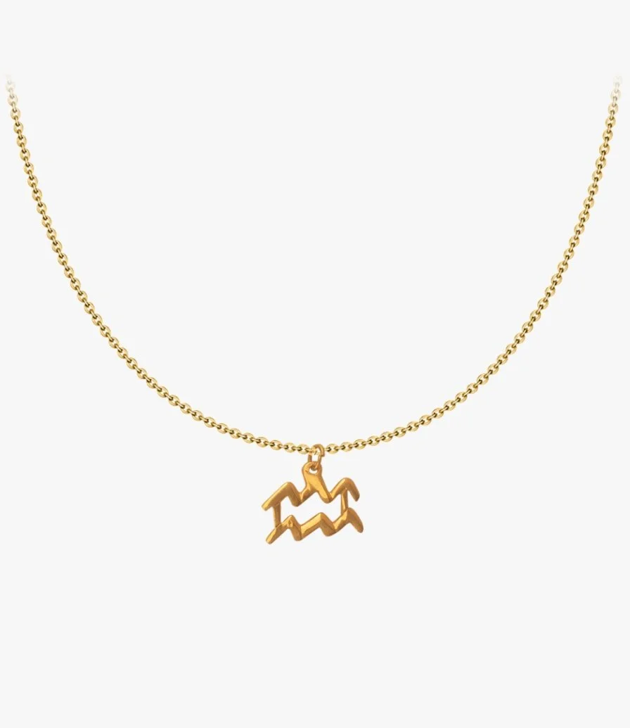 Aquarius Symbol Necklace 
