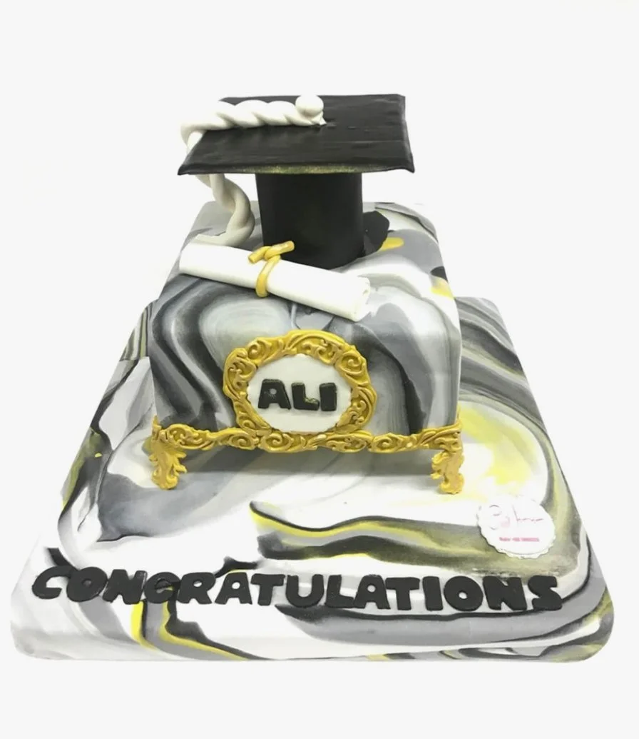 Art Graduation Designed Cake