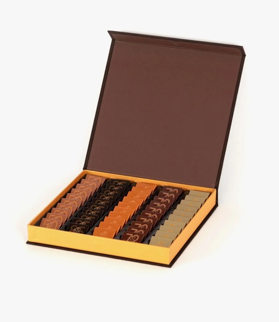 Assorted Carres Chocolate Beige Velvet Box by Godiva