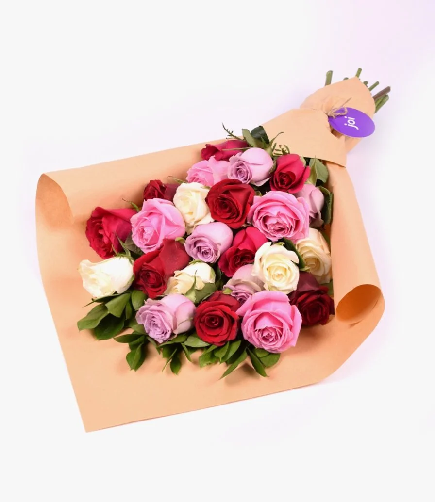 Assorted Roses Hand Bouquet