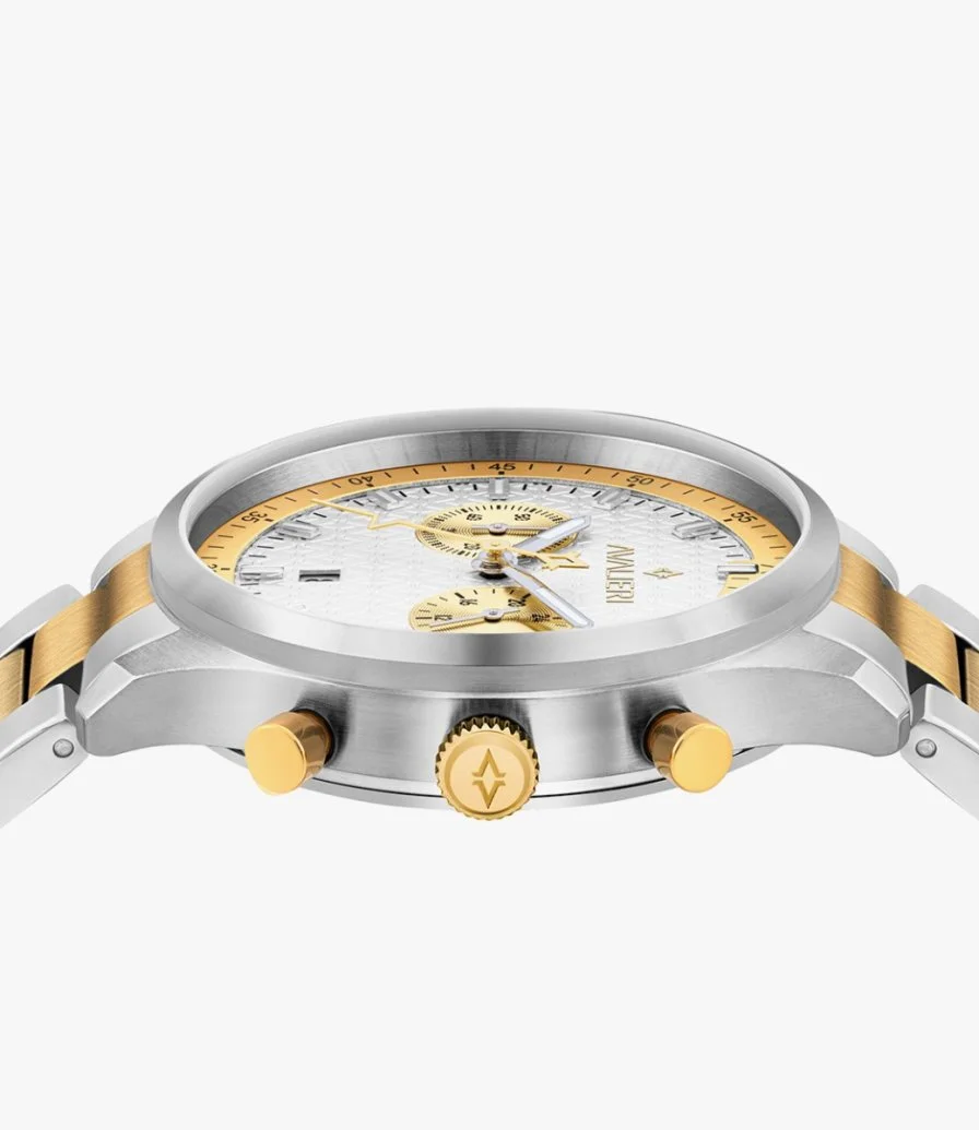 Avalieri Men Gold & Silver Quartz Watch