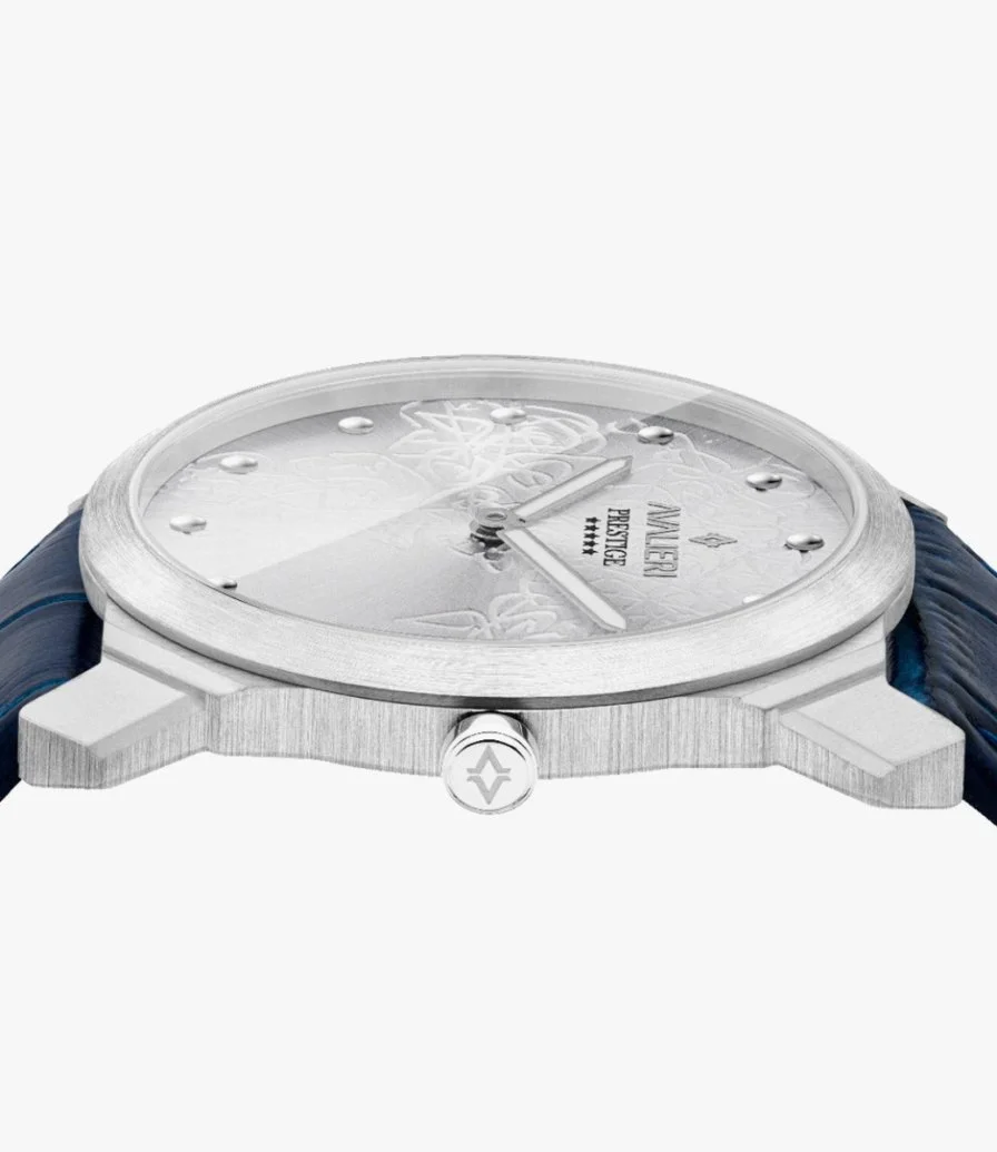 Avalieri Prestige Men's Silver White Quartz Watch