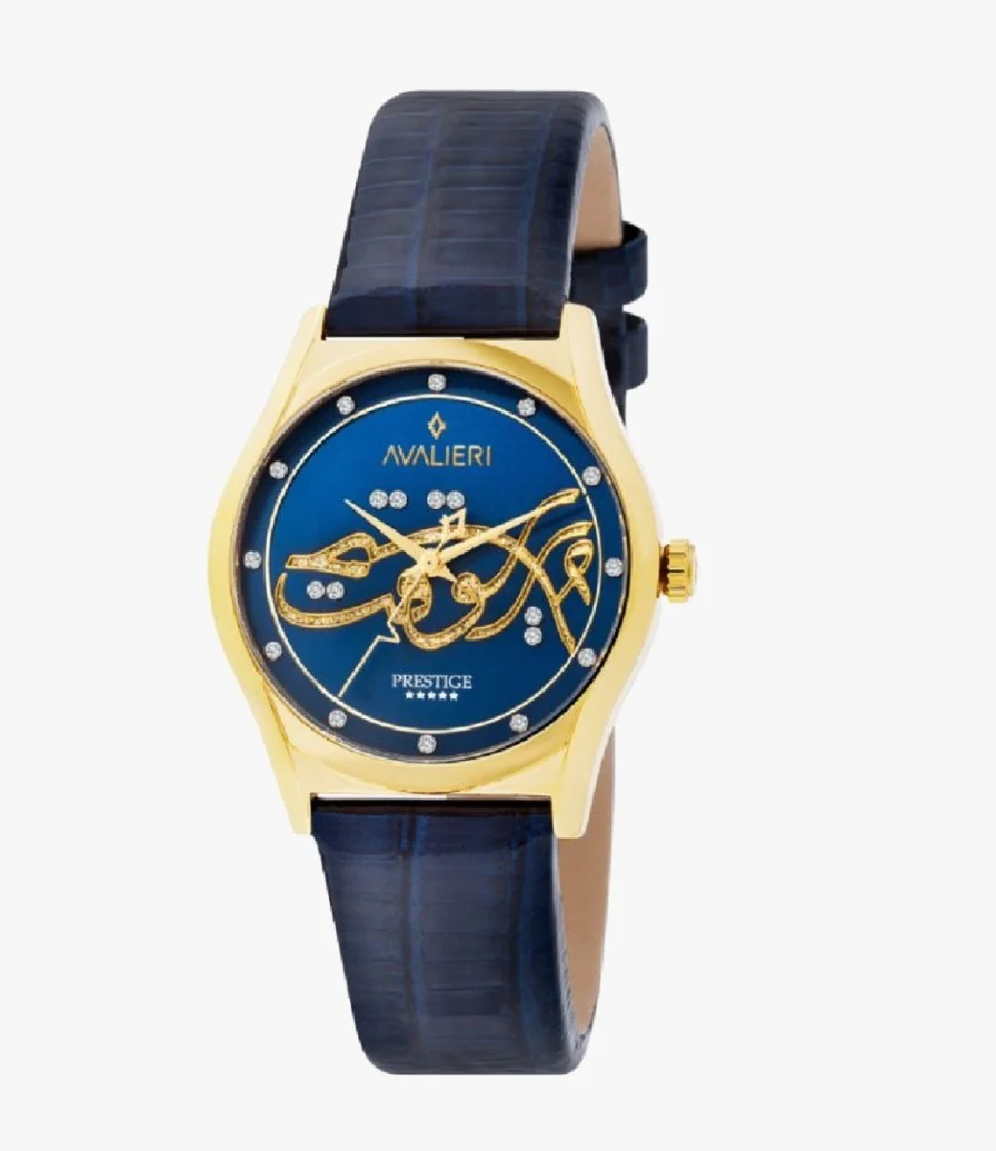 Avalieri Prestige Women's Quartz Blue Dial Watch