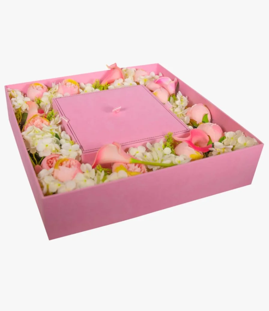 Baby Girl Pink Flower Chocolate Box by Senses