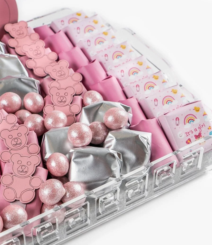 Baby Girl Chocolate Tray by Hazem Shaheen Delights