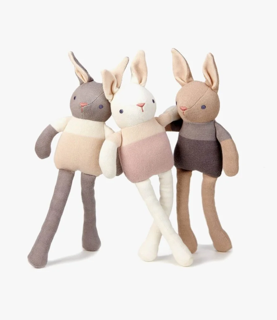 Baby Threads Grey Bunny Doll By ThreadBear Design
