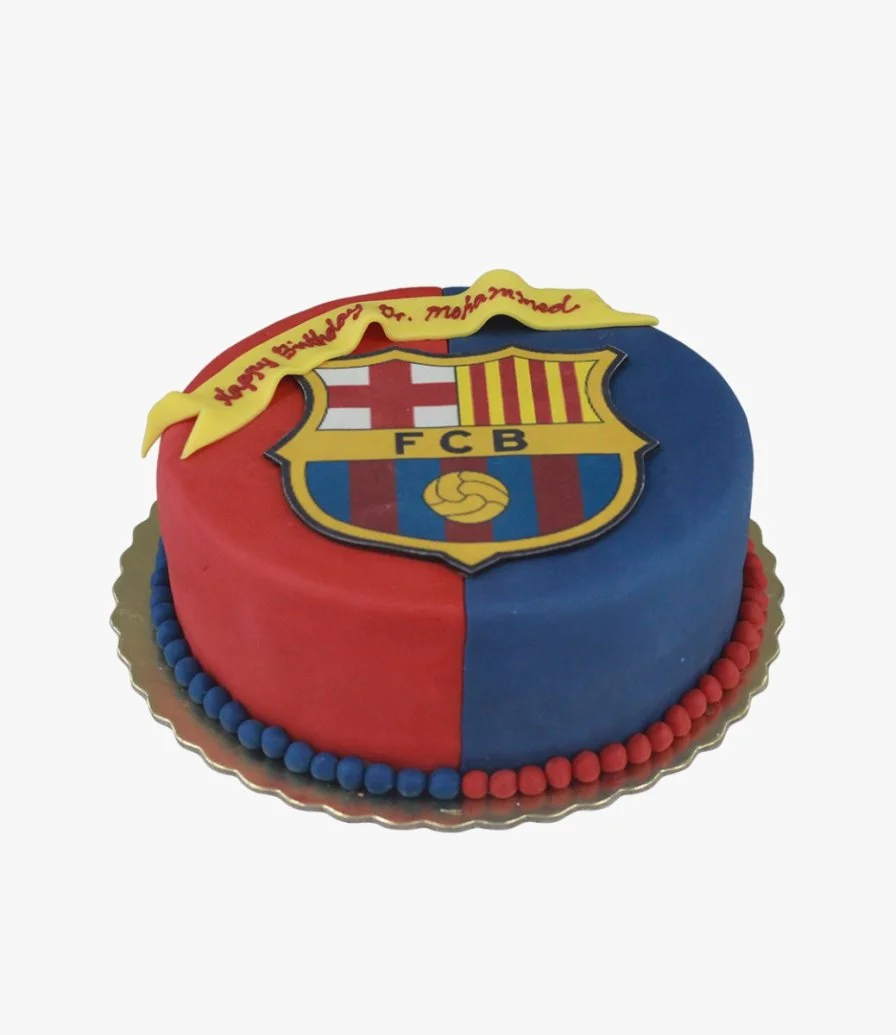 Barcelona Team Cake by Pastel Cakes 