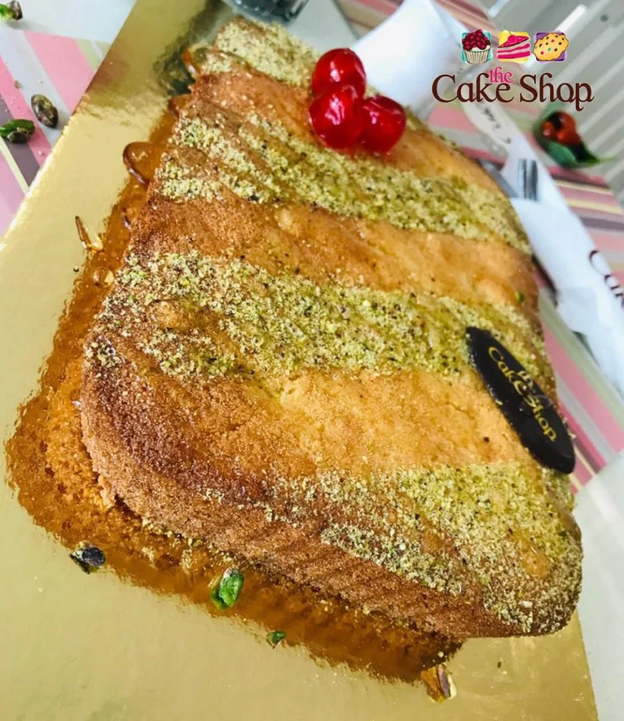 Basbousa with Kashta by The Cake Shop