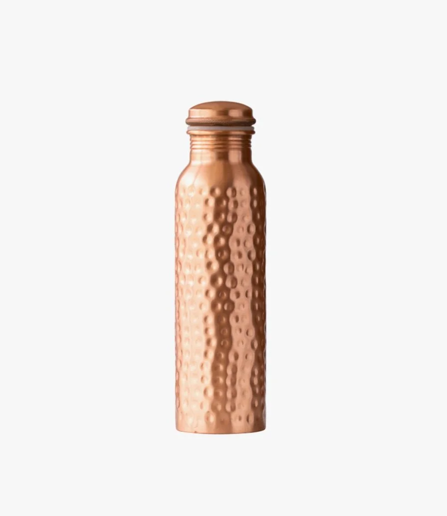 Beaten Copper Water Bottle (900ml) by The Goodness Company