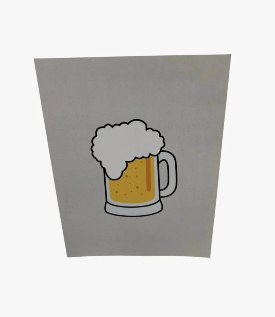 Beer Glass - 3D Pop up Card By Abra Cards