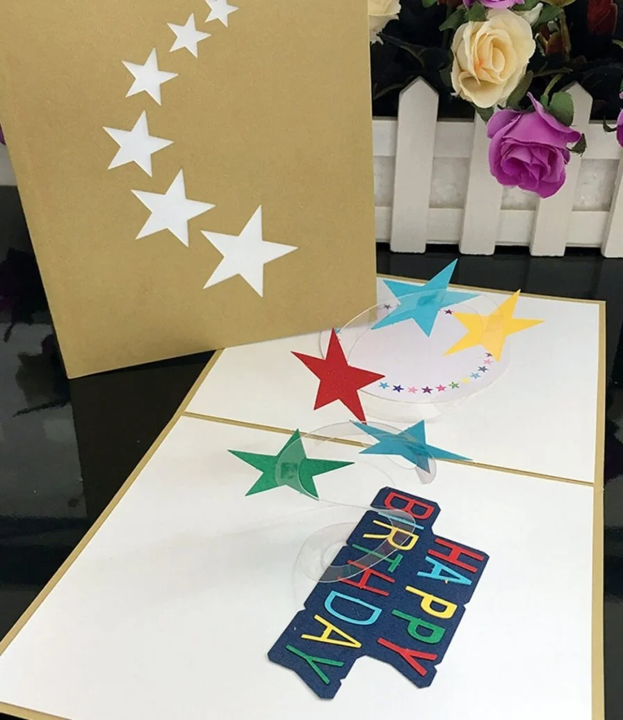 Birthday Star 3D Greeting Card
