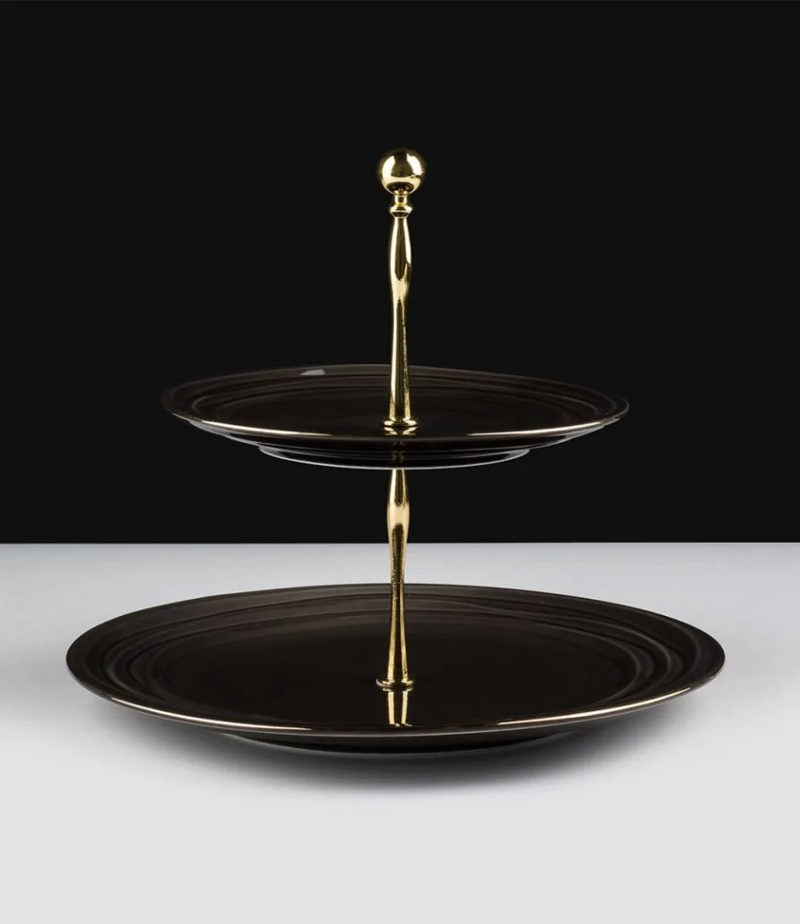 Black - 2 Tier Plate From Harmony
