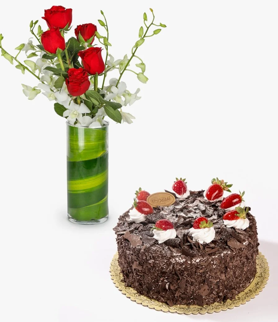 Black Forest Cake and Roses Bundle by Chez Hilda