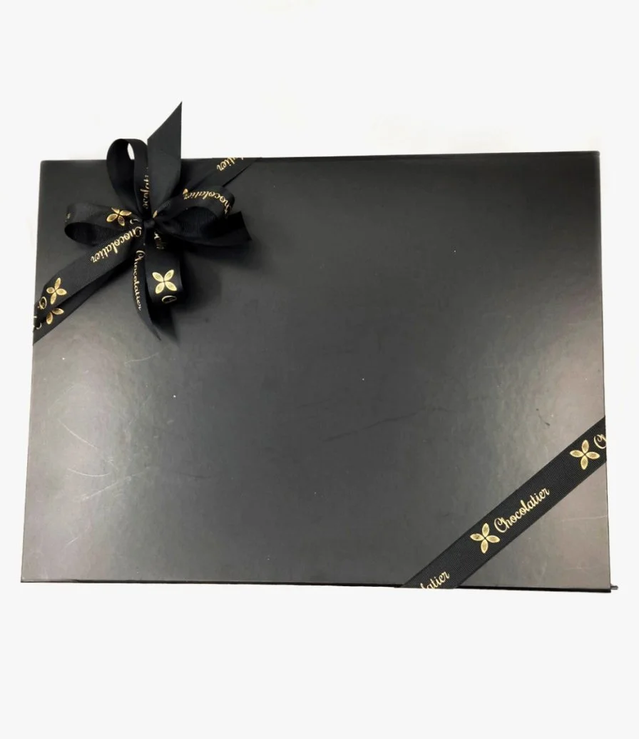 Black Gift Hamper Box by Chocolatier