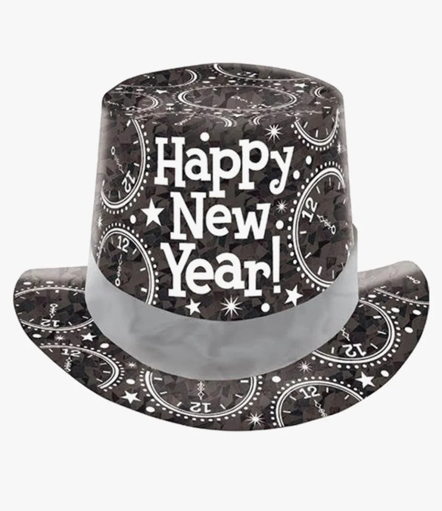 Black Happy New Year Hat