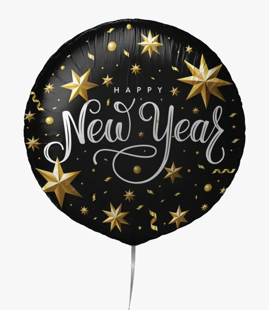 Black New Year 2024 Balloon