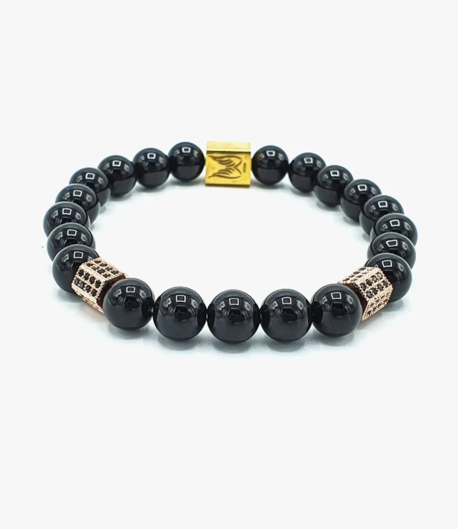 Black Onyx And Zircon Bracelet