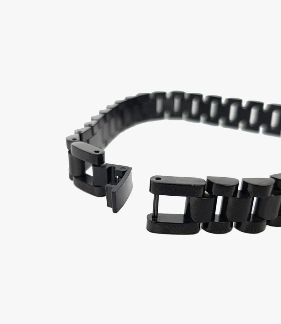 Black Stainless Steel Bracelet by Mecal