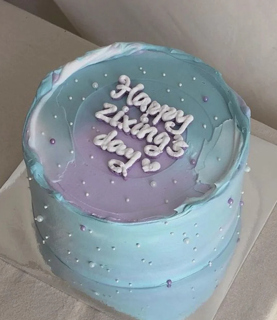 Blue and Purple Cake by Cake Flake