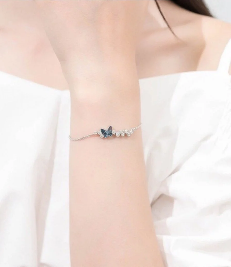 Blue Butterfly Bracelet by La Flor