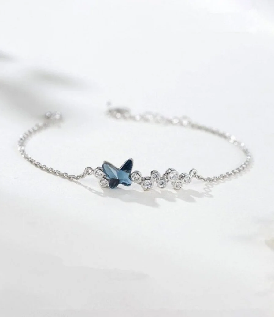 Blue Butterfly Bracelet by La Flor